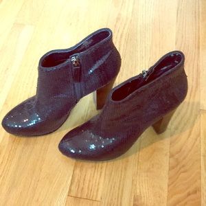 Nine West all sequined short boots.